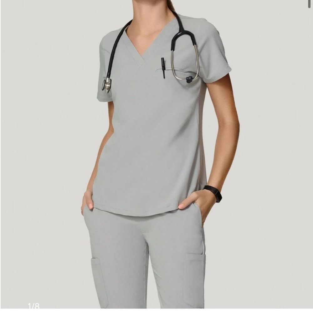 Mandala Gray (Cloud) Scrub - Women’s Small